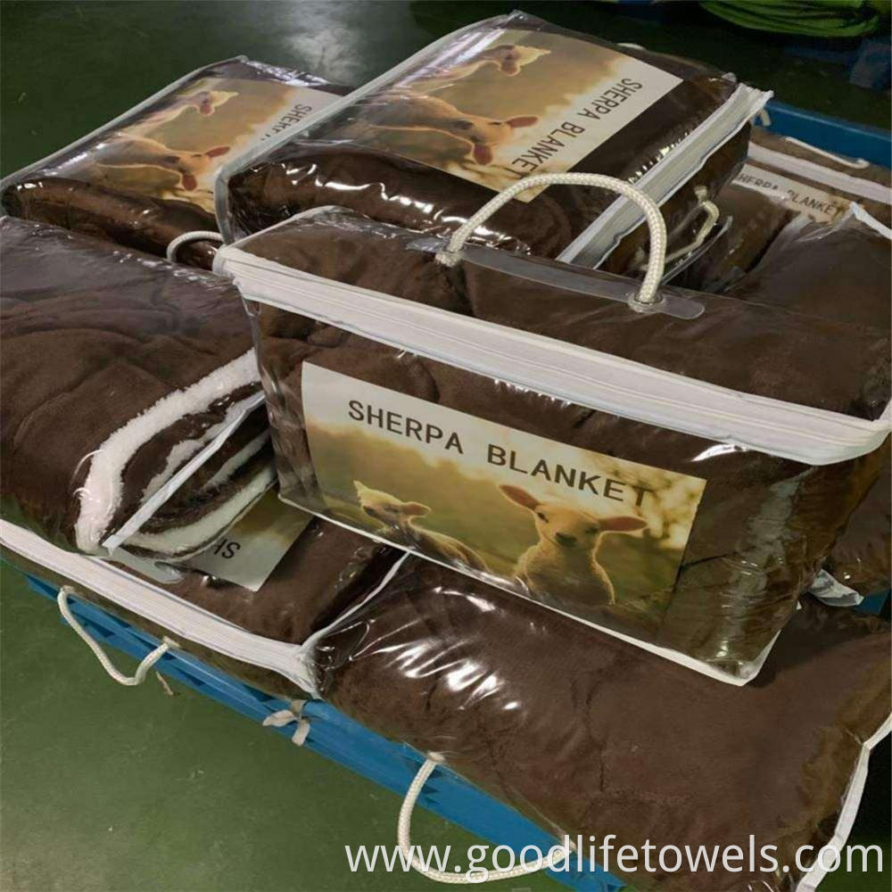 Flannel Sherpa Fleece Throw Blanket